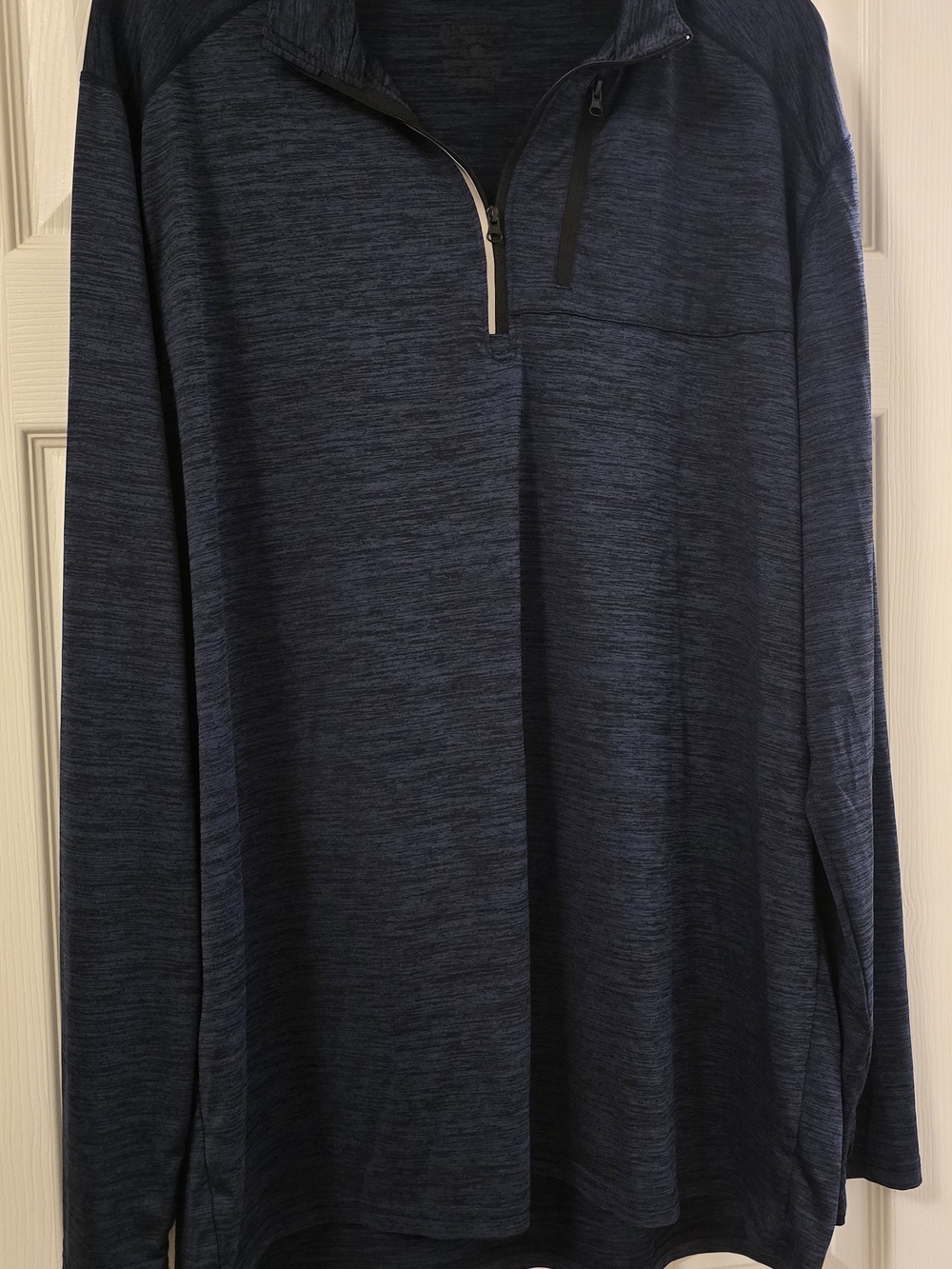 Men's Navy Quarter-Zip Performance Polo